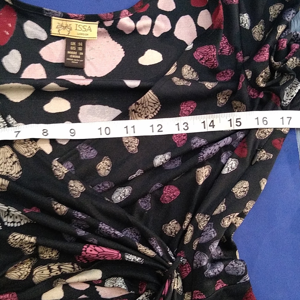 Issa London silk butterfly wrap dress size 10 - Picture 7 of 8
